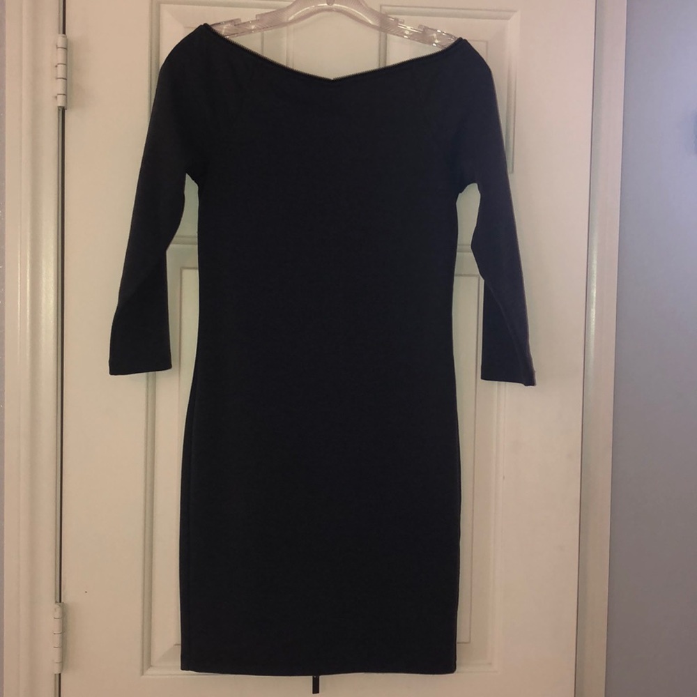 Armani Exchange Zipper Back Off the Shoulder Dress